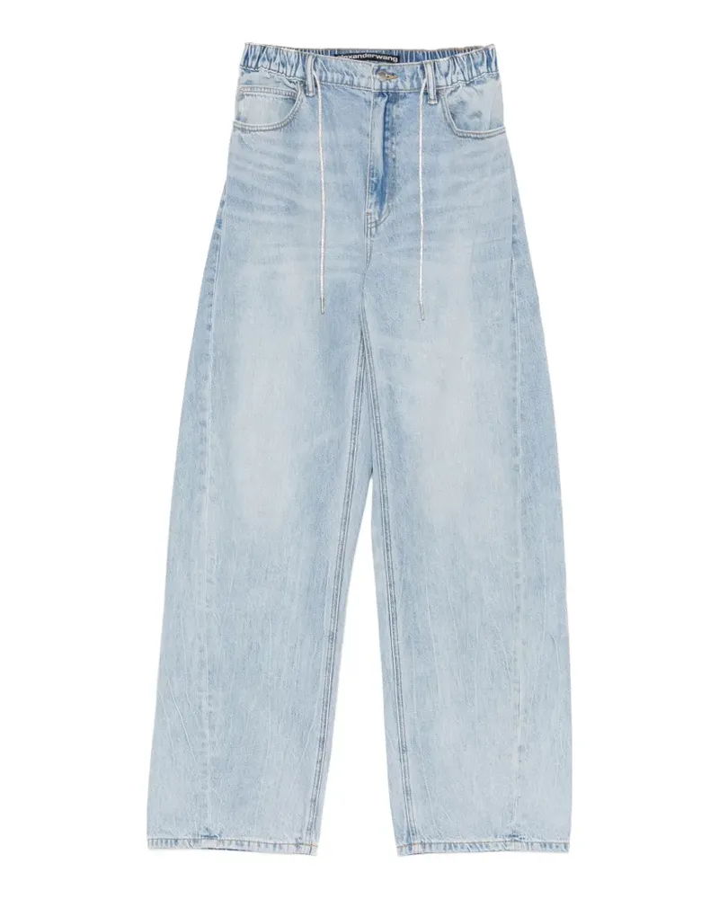 Alexander Wang Weite Jeans mit Kordelzug - Blau Blau