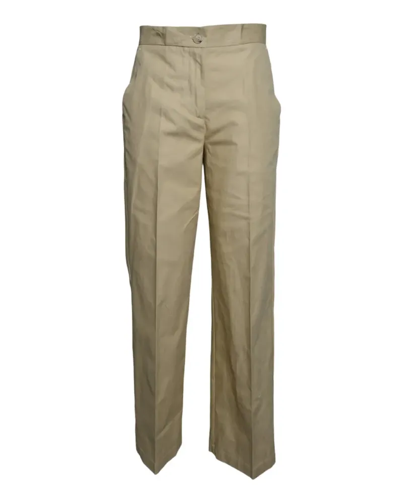 SOLOTRE pressed-crease trousers - Nude Nude