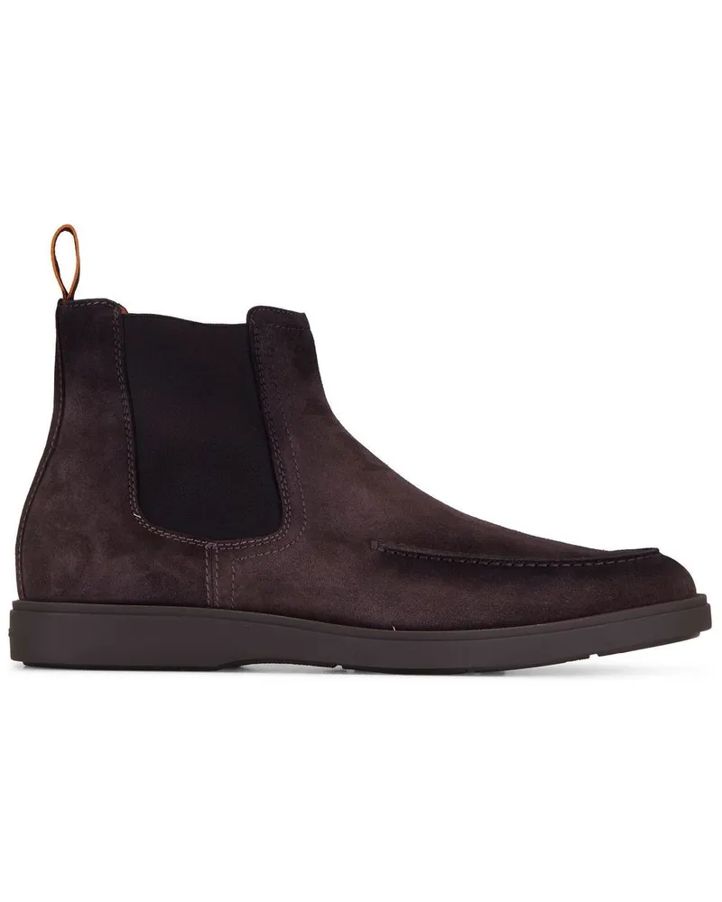 Santoni Chelsea-Boots aus Wildleder Grau