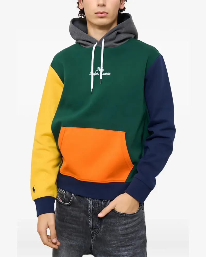 Ralph Lauren colour-block logo-embroidered hoodie - Grün Grün