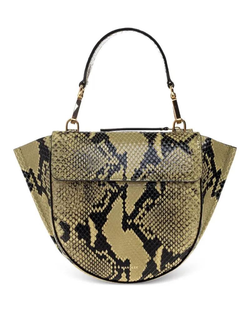 WANDLER Mia Tote Bag aus Schlangenleder - Grün Grün