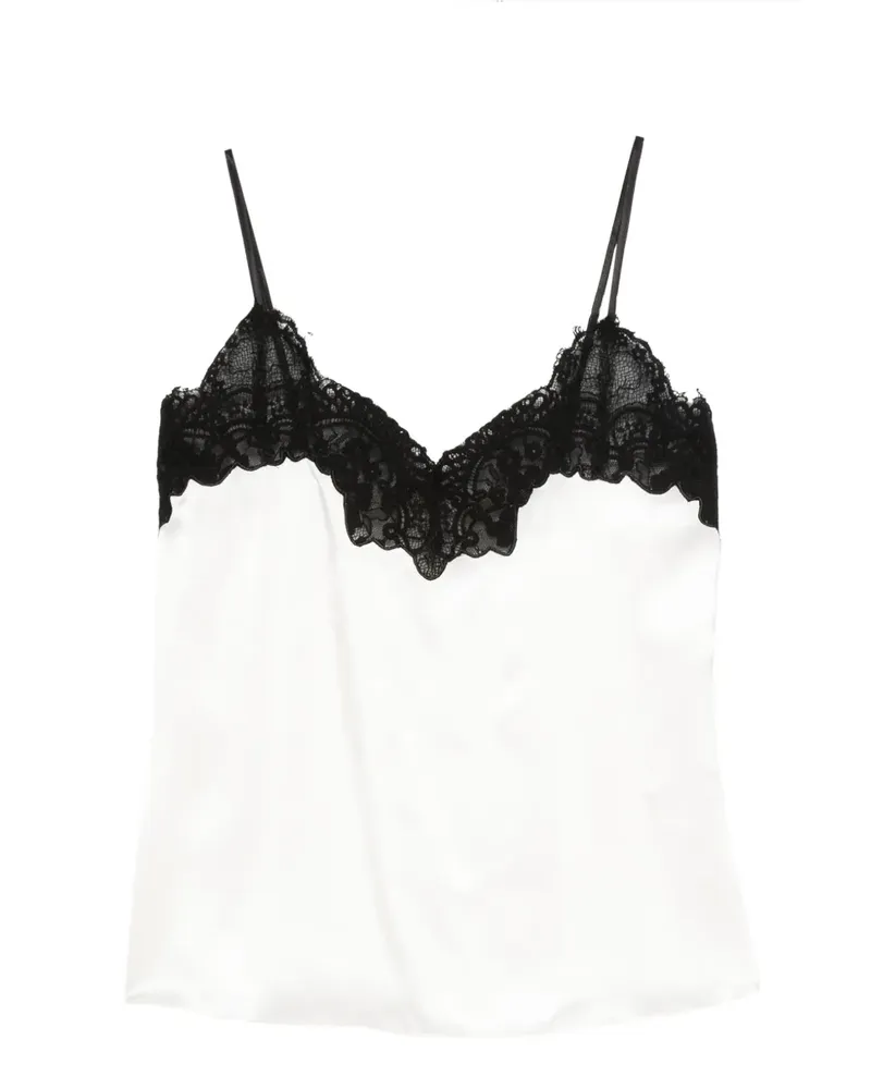 Co Bluse mit Spitzenborten - Weiß Weiß