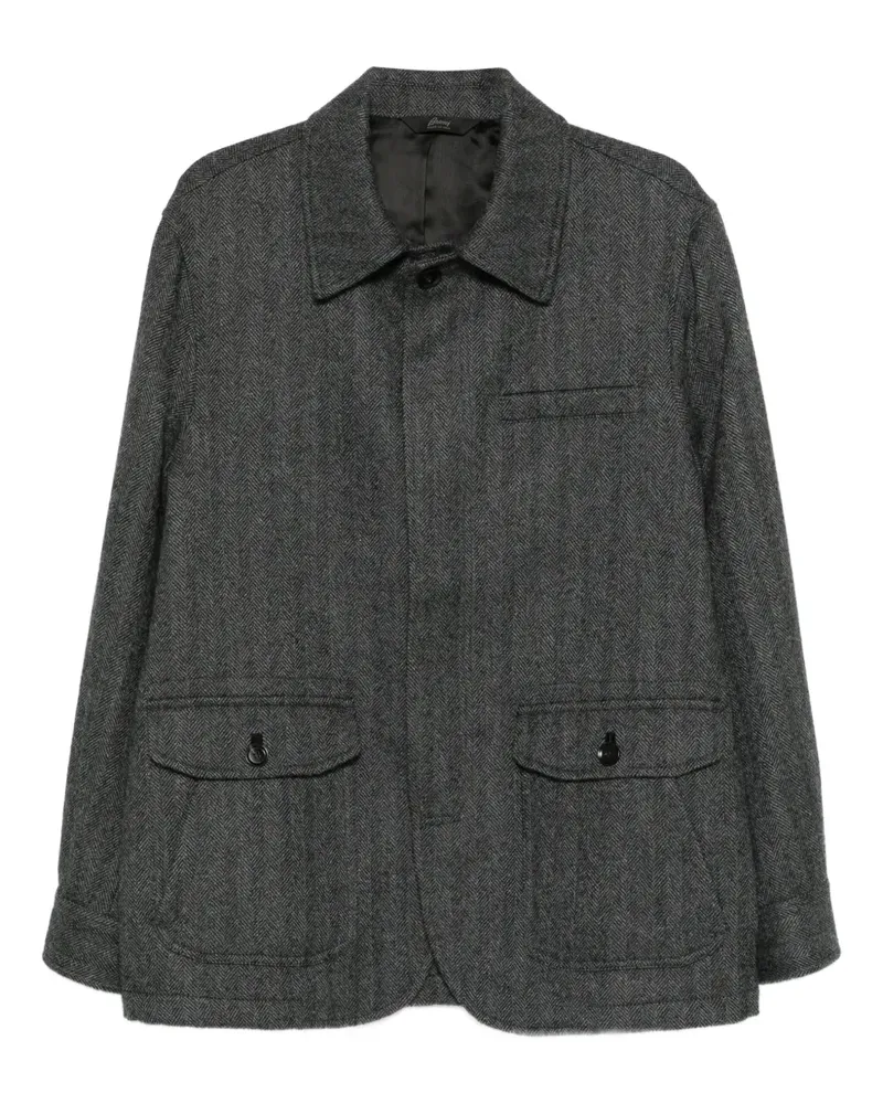 Brioni Jacke mit Klappentasche - Grau Grau