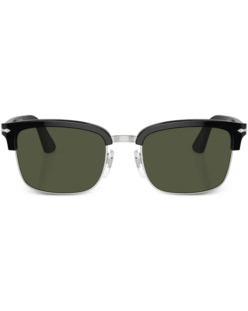 Persol Sonnenbrille mit eckigem Gestell - Schwarz Schwarz