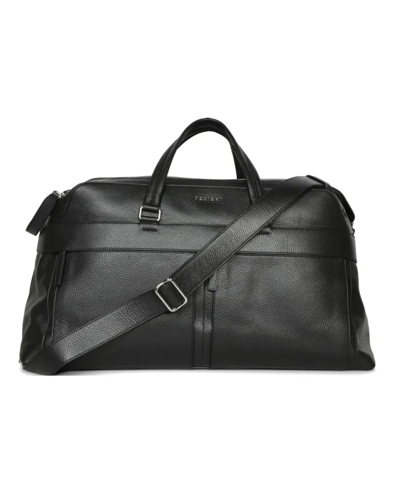 Orciani Micron grained leather travel bag - Schwarz Schwarz