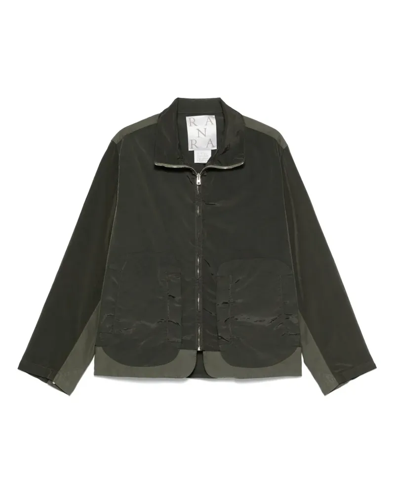RANRA Jacke mit Kontrasteinsätzen - Grün Grün