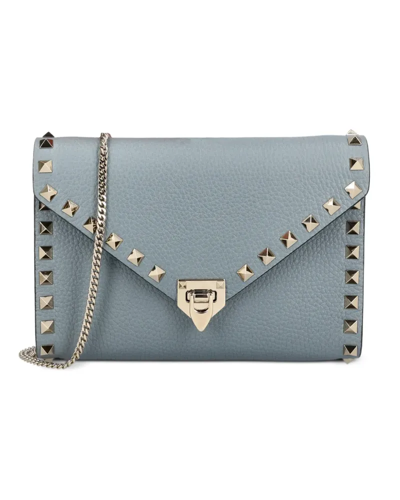 Valentino Garavani Rockstud pebbled mini bag - Blau Blau