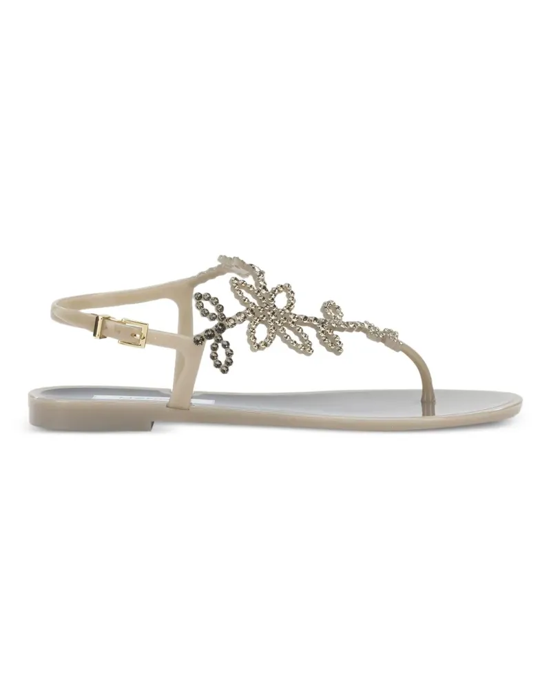 Menghi crystal-embellished floral sandals - Nude Nude