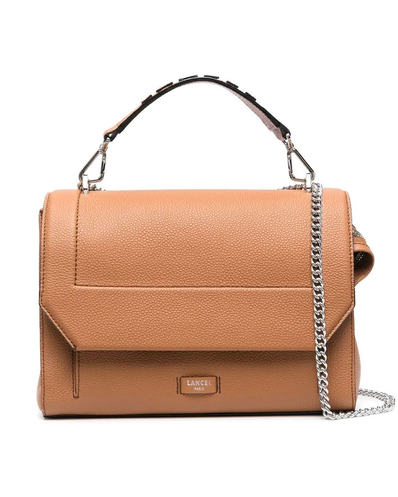 Lancel Handtasche mit Klappe Braun