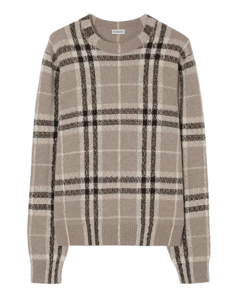 Burberry Karierter Kaschmirpullover - Nude Nude