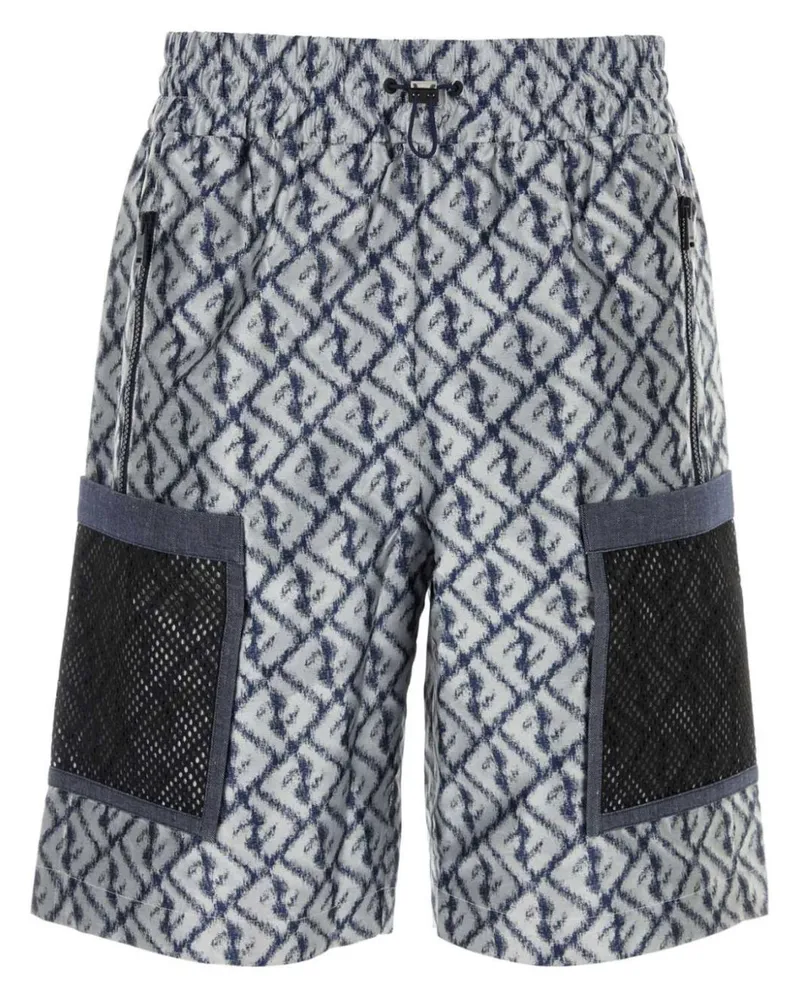 Fendi Bermudas mit Zucca-Monogramm - Blau Blau
