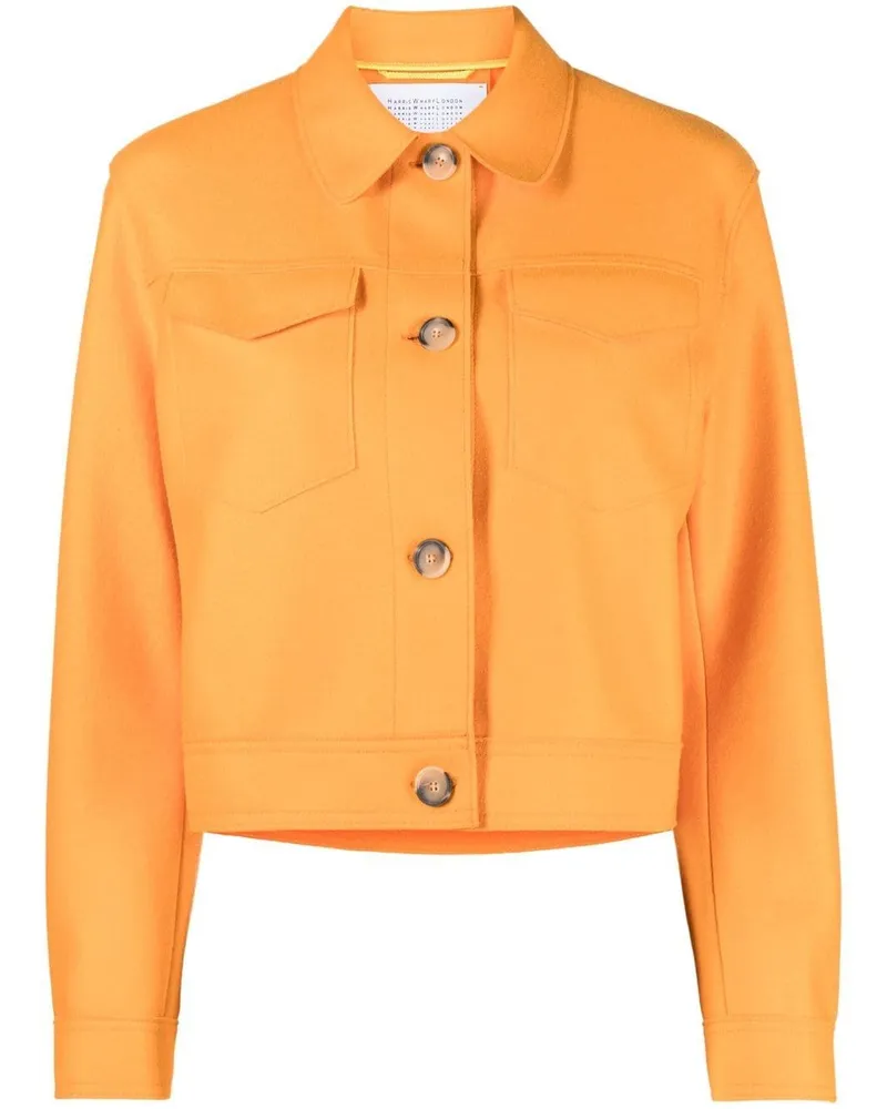 Harris Wharf London Cropped-Jacke Orange