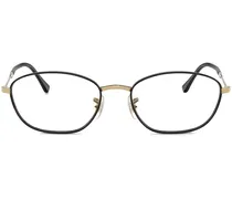Sonnenbrille mit ovalem Gestell - Schwarz