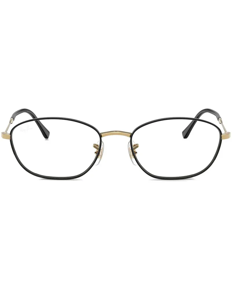 Ray Ban Sonnenbrille mit ovalem Gestell - Schwarz Schwarz
