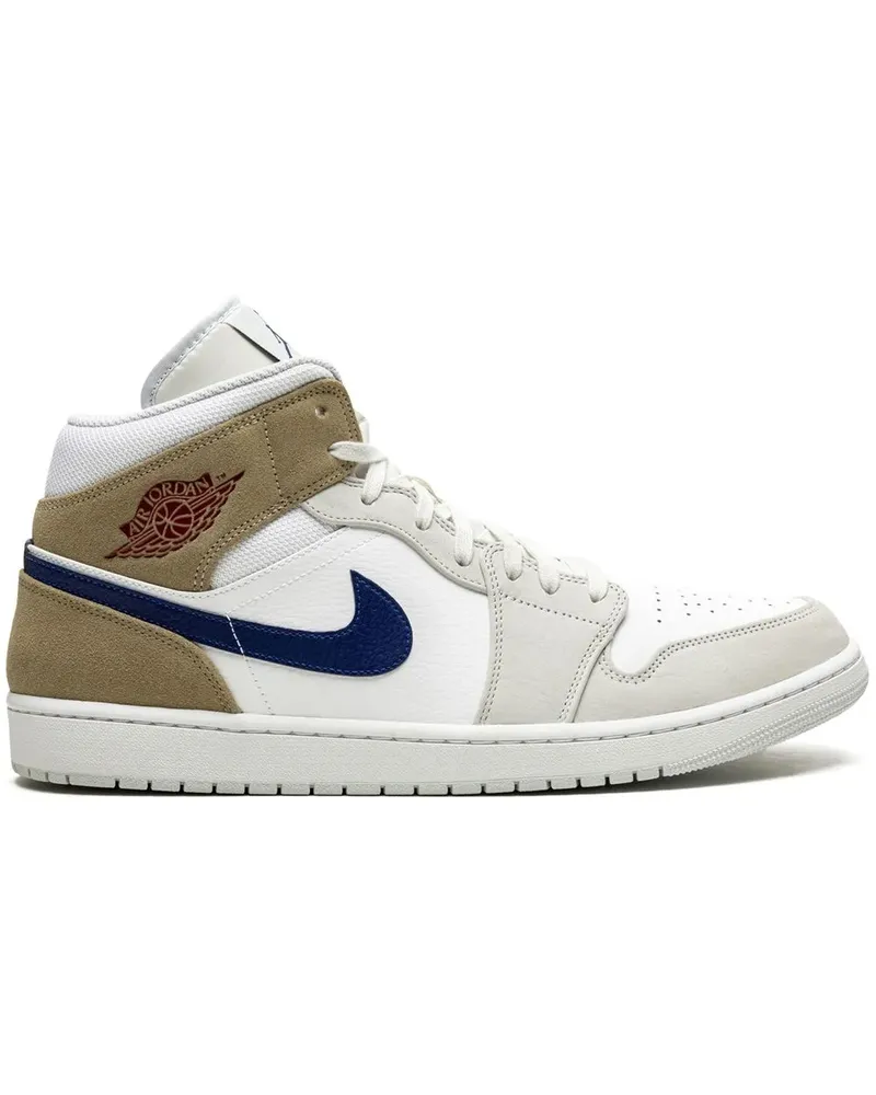 Jordan Air  1 Mid Sneakers - Weiß Weiß