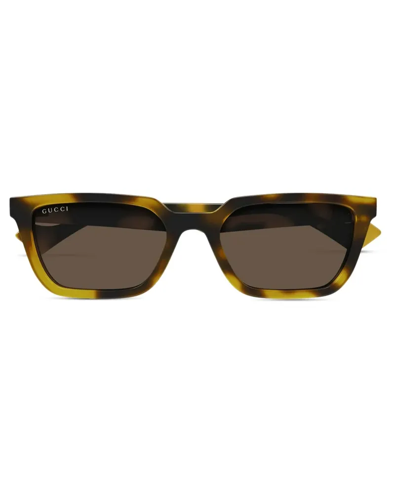Gucci Sonnenbrille in Schildpattoptik - Gelb Gelb
