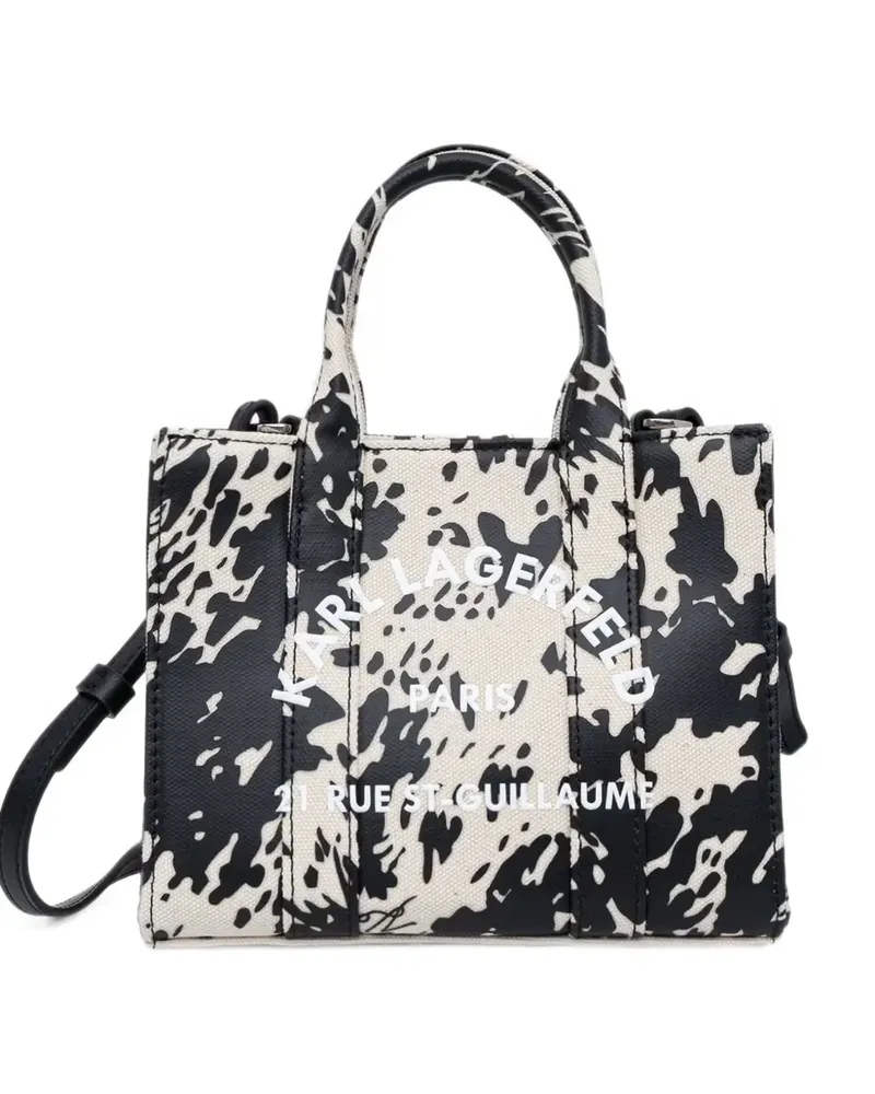 Karl Lagerfeld Tote Bag mit Animal-Print - Schwarz Schwarz