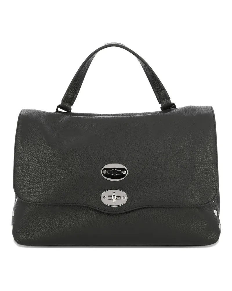 Zanellato Postina Daily Tote Bag mit Nietendetail - Schwarz Schwarz
