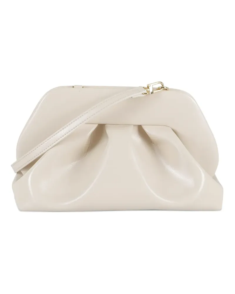 THEMOIRÈ Tia pleated clutch bag - Weiß Weiß