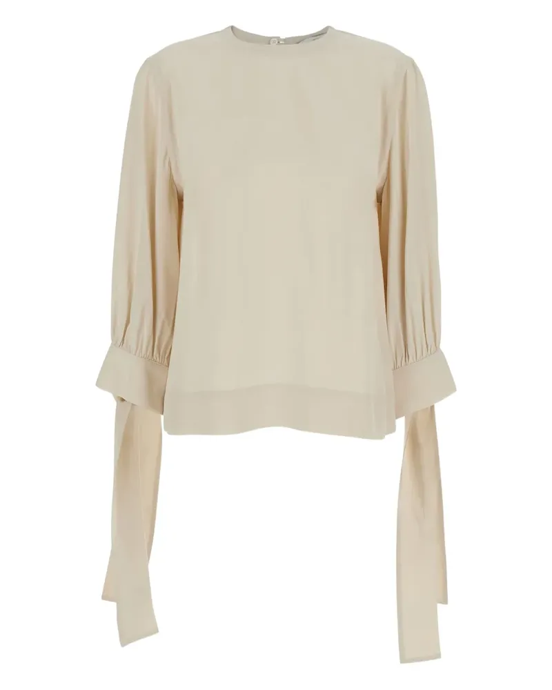 TELA Bluse mit Ballonärmeln - Nude Nude