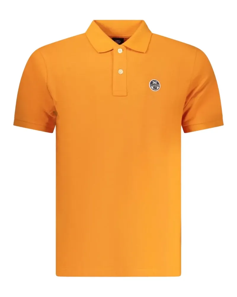 North Sails logo-patch polo shirt - Orange Orange