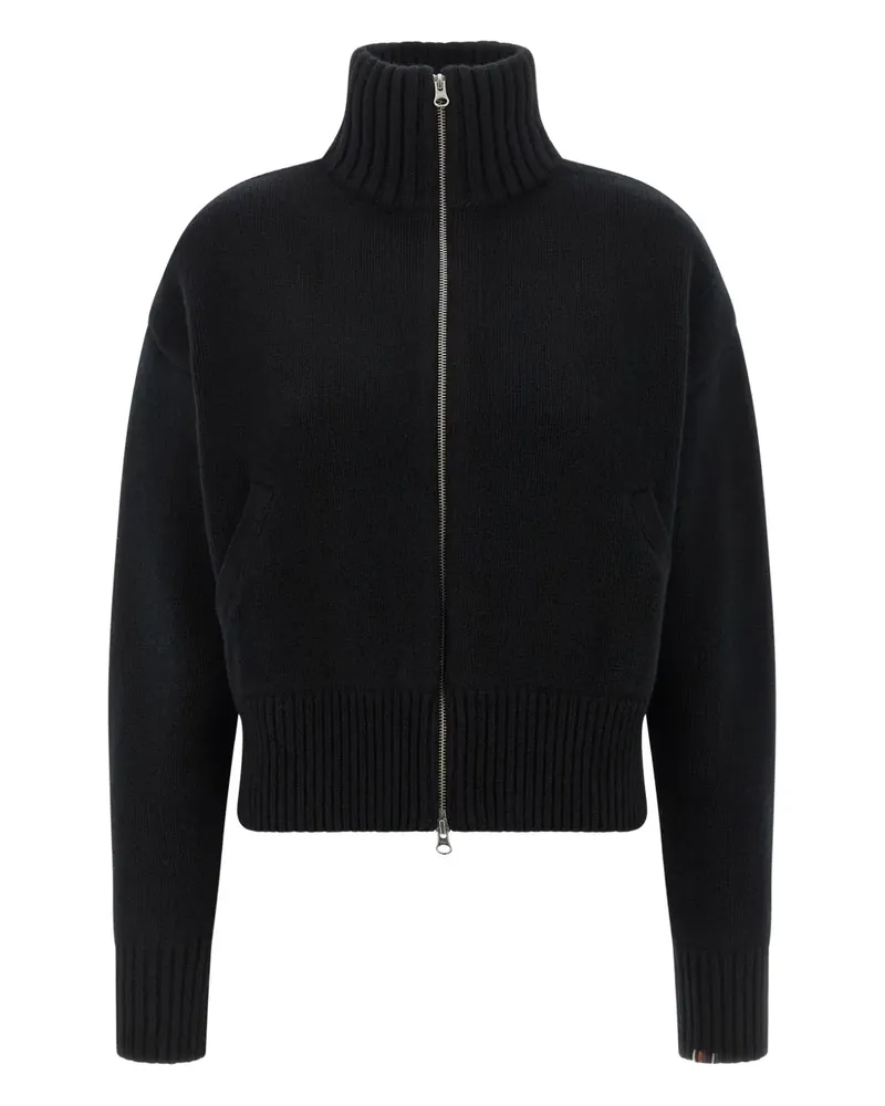extreme cashmere Nº 438 Xtra Fab Cardigan mit Rollkragen - Schwarz Schwarz
