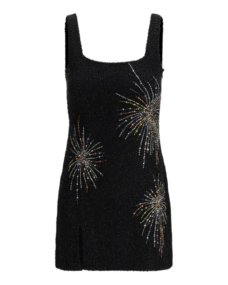 STAUD Split Kleid mit Perlen - Schwarz Schwarz