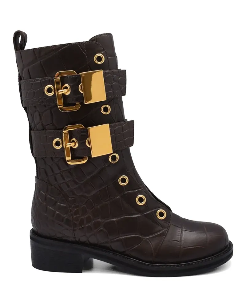 Giuseppe Zanotti Stiefel mit Schnallendetail - Braun Braun