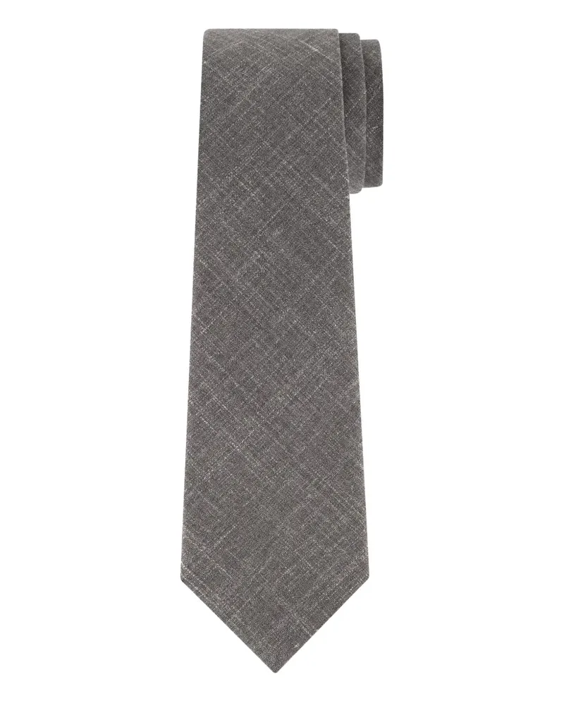 Hackett Krawatte mit Slub-Textur - Grau Grau