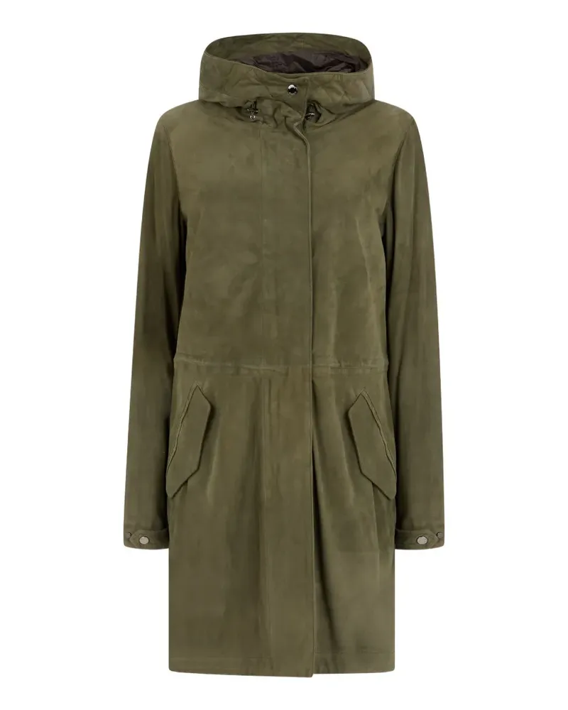 MOORER Antibes-Urg hooded-suede parka - Grün Grün