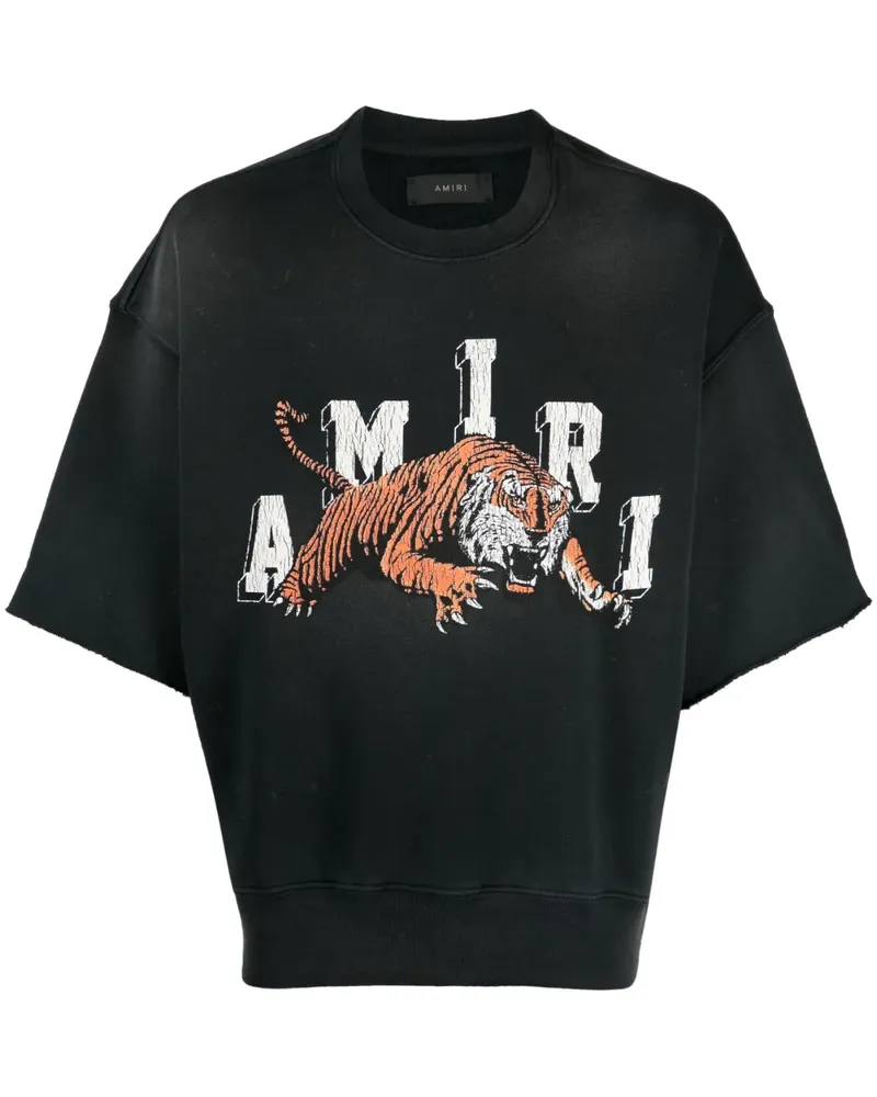 Amiri T-Shirt mit Tiger-Print - Schwarz Schwarz