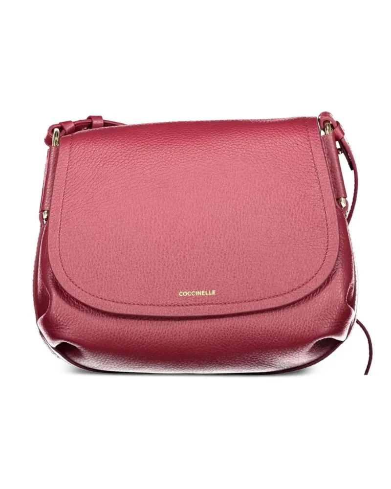 Coccinelle small Rebekka pebbled leather cross body bag - Rot Rot