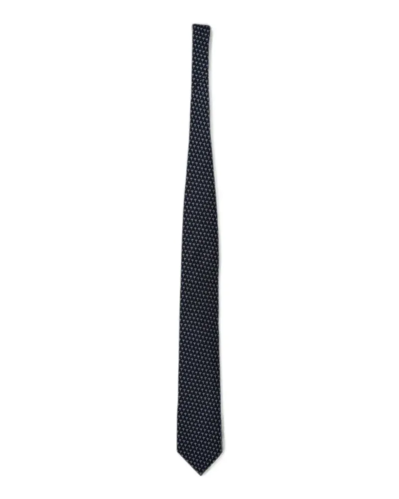 Ermenegildo Zegna palm-tree-print silk tie - Blau Blau