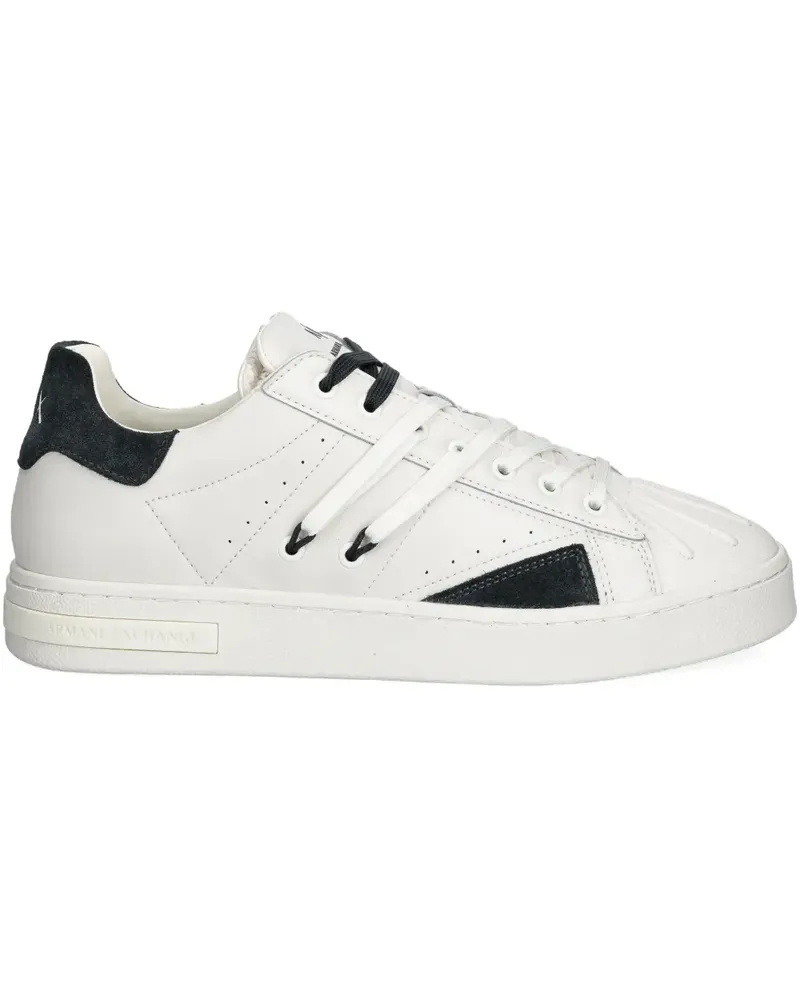Armani Exchange Sneakers mit Kontrasteinsätzen - Weiß Weiß