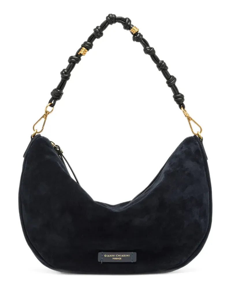 Gianni Chiarini medium Cleo knotted-handle suede tote bag - Blau Blau