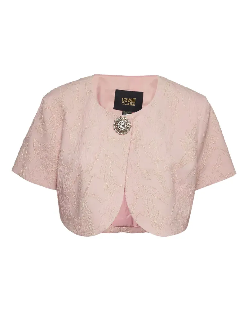 Roberto Cavalli Jacquard-Jacke mit Blumenmuster - Rosa Rosa