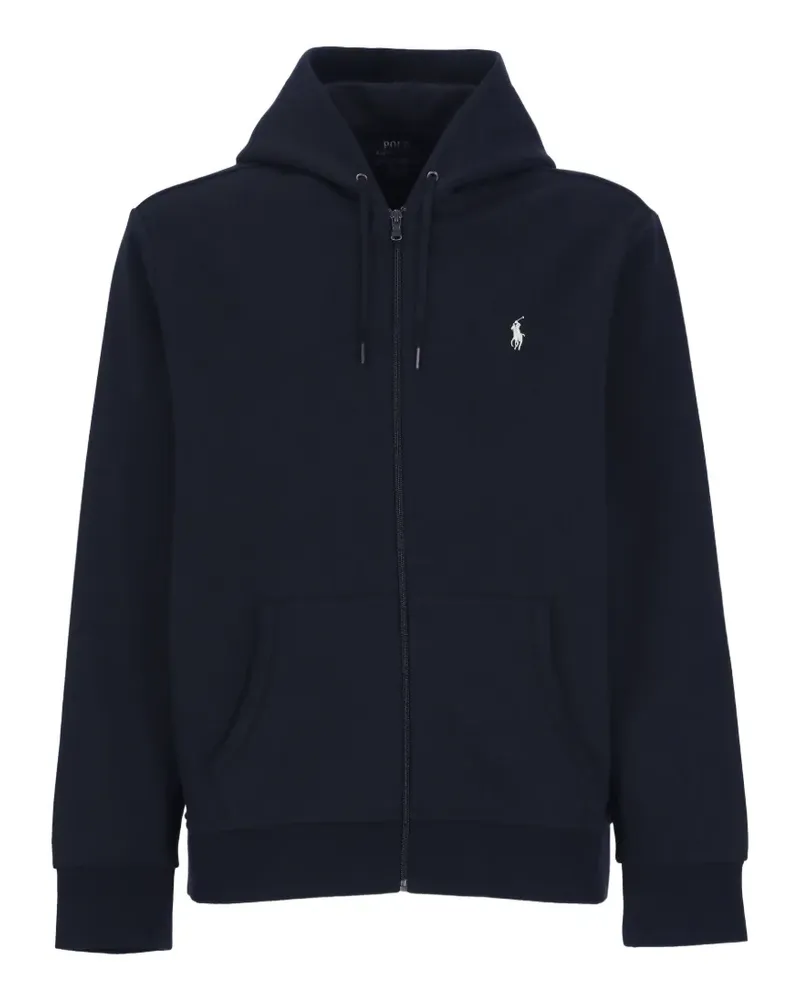 Ralph Lauren embroidered zipped hooded sweatshirt - Blau Blau