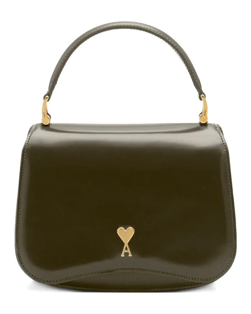 AMI Paris Paris Paris Tote Bag mit Logo-Detail - Grün Grün