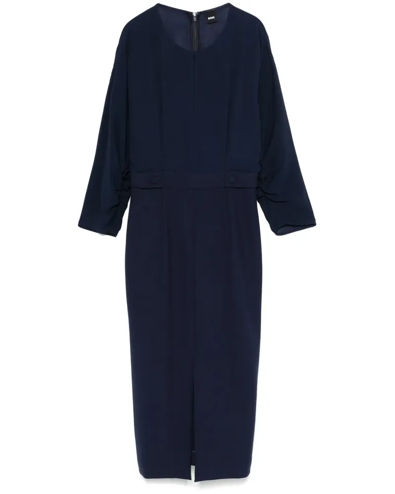 HUGO BOSS Midikleid mit Knopflaschen - Blau Blau