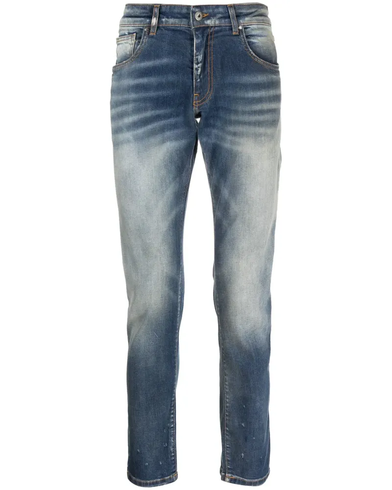 Salvatore Santoro Slim-Fit-Jeans mit Logo-Patch - Blau Blau