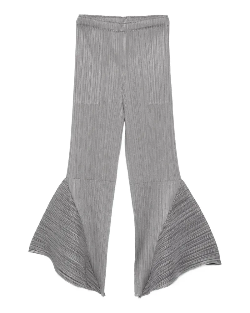Issey Miyake Skyline pleated flared trousers - Grau Grau