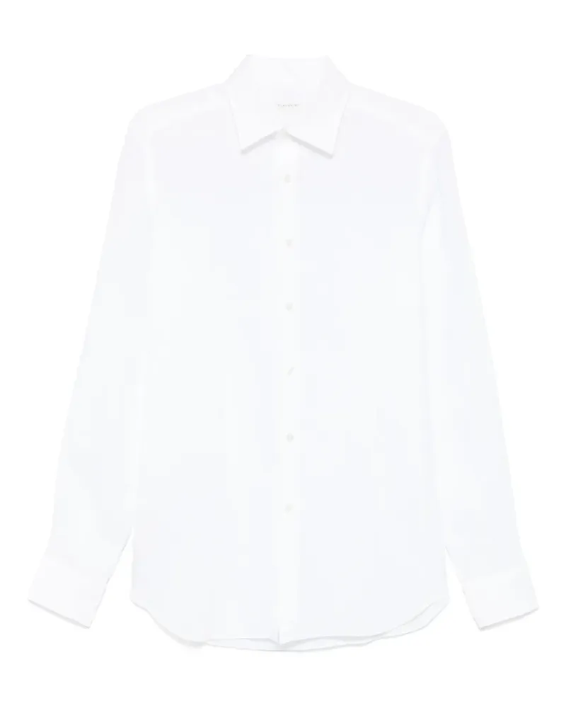 Glanshirt Hemd aus Leinen - Weiß Weiß