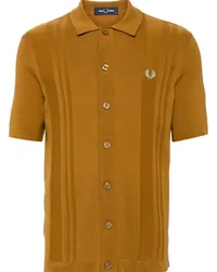 Fred Perry Hemd mit Logo-Stickerei Braun