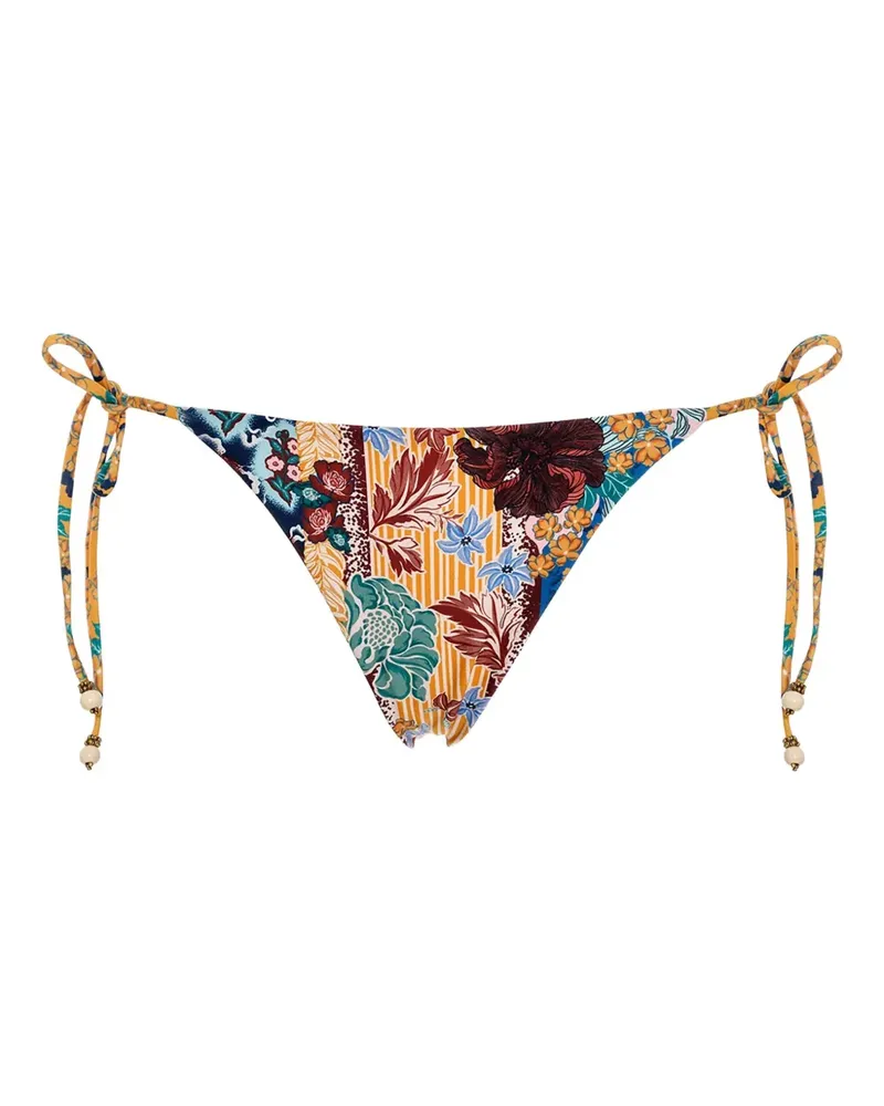 AGUA BENDITA Alegria Bikinihöschen mit Patchwork-Print - Blau Blau