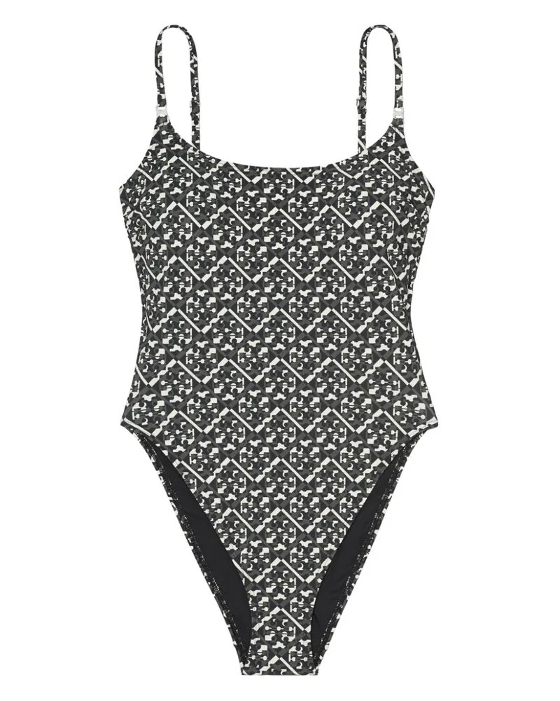 Tory Burch Gemini Badeanzug - Schwarz Schwarz