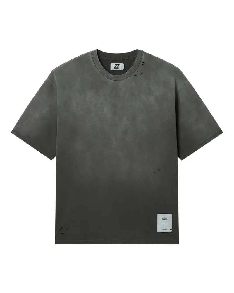 Izzue distressed crew-neck T-shirt - Grau Grau