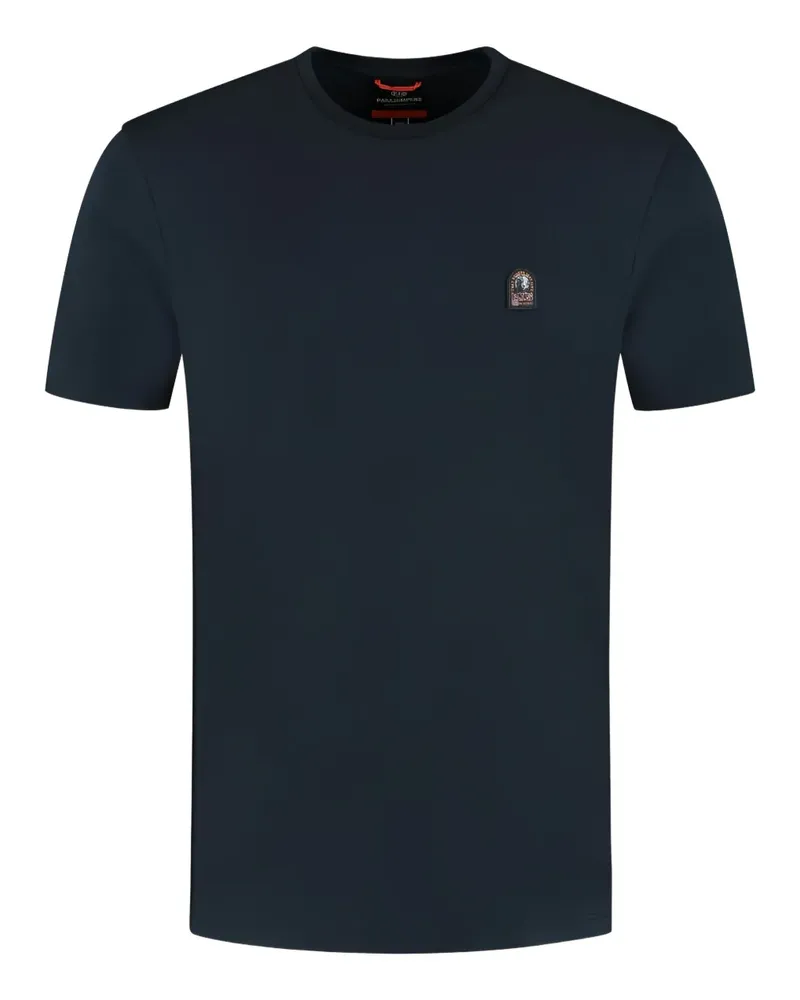 Parajumpers logo-patch crew-neck T-shirt - Blau Blau