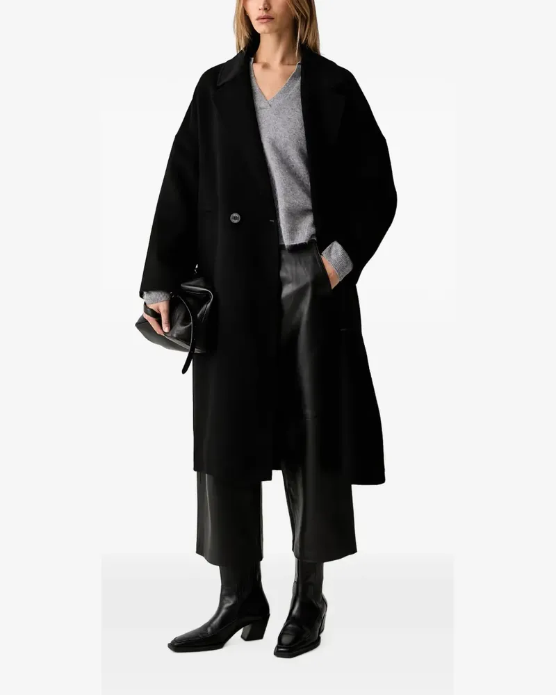 VICOLO double-breasted coat - Schwarz Schwarz