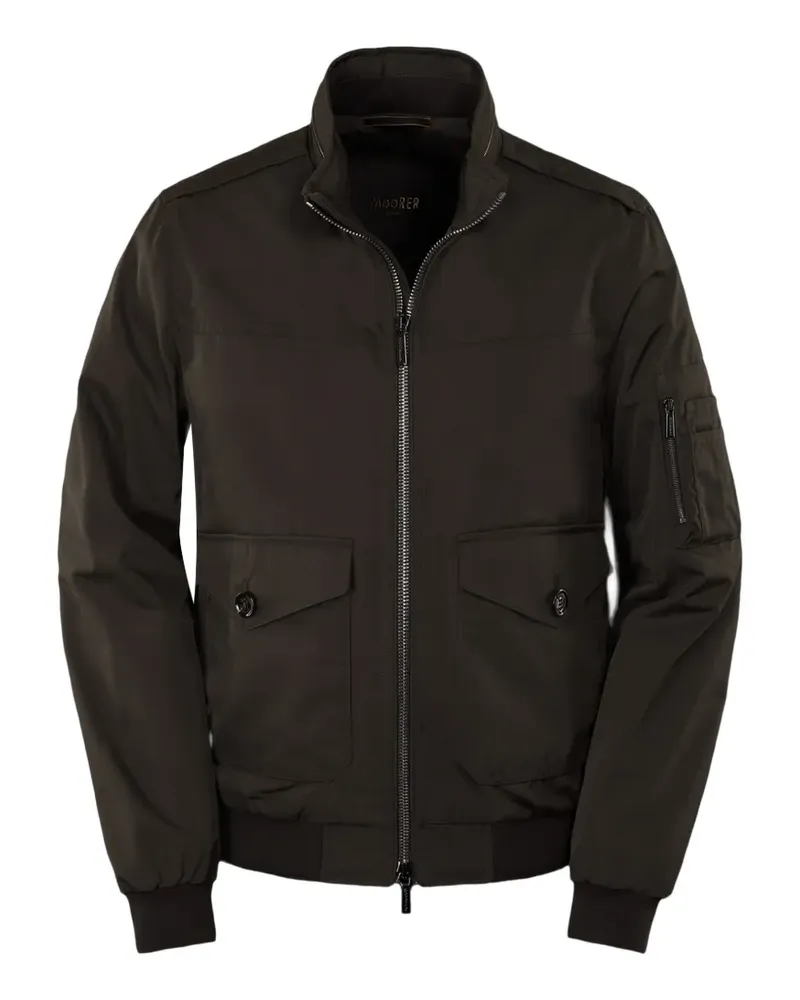 MOORER Aiden patch-pocket bomber jacket - Grün Grün