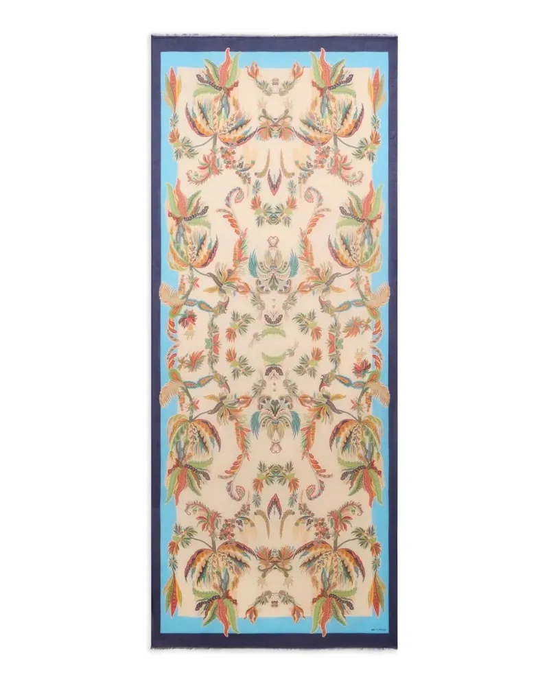 Etro paisley-foliage scarf - Nude Nude